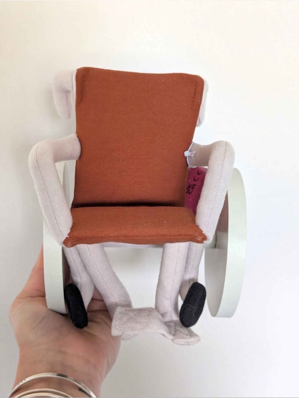 NWT Tikiri Bonikka Soft Doll Wheelchair Wooden Wheels Inclusive Play Toy